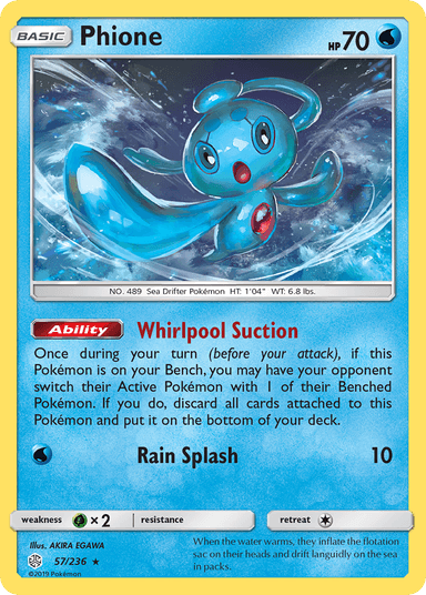 Carta Phione 57/236 do set Cosmic Eclipse — Pokémon TCG | Bynx