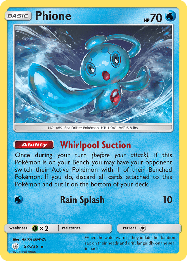 Carta Phione 57/236 do set Cosmic Eclipse — Pokémon TCG | Bynx