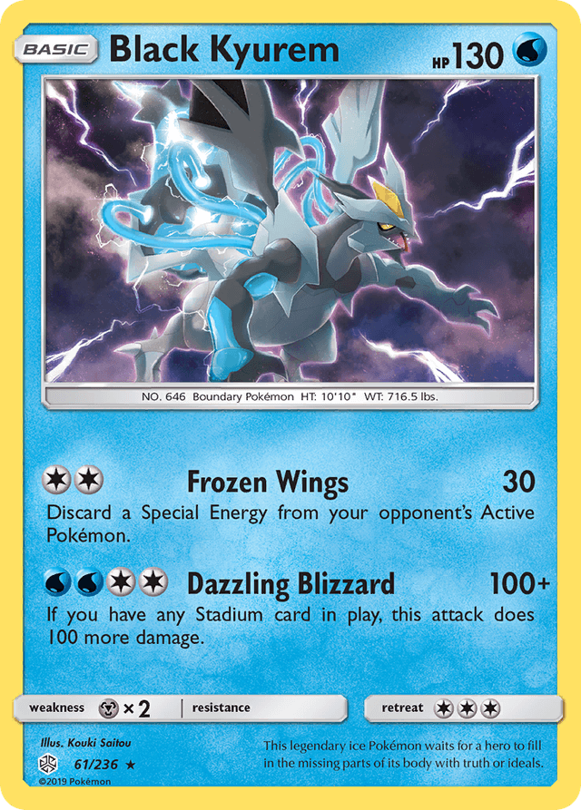Carta Black Kyurem 61/236 do set Cosmic Eclipse — Pokémon TCG | Bynx