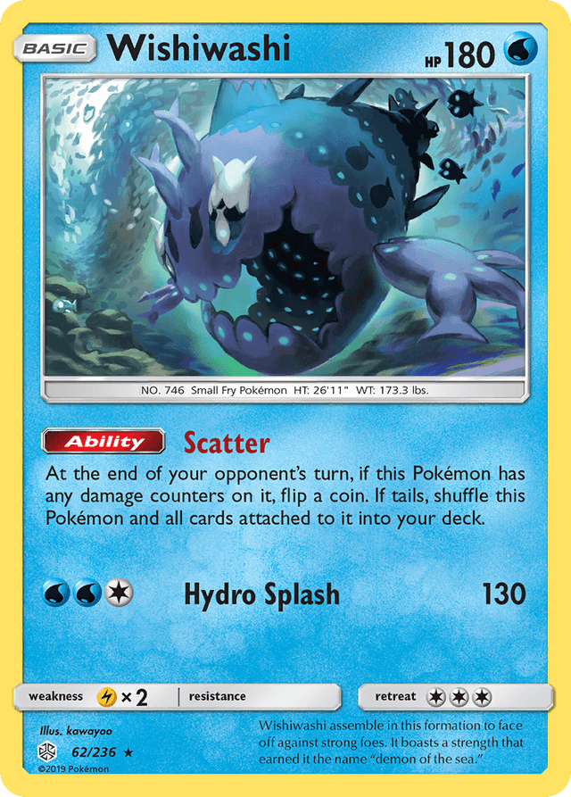 Carta Wishiwashi 62/236 do set Cosmic Eclipse — Pokémon TCG | Bynx