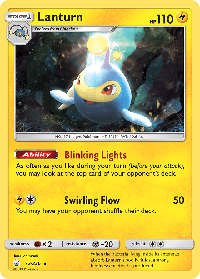 Carta Lanturn 72/236 do set Cosmic Eclipse — Pokémon TCG | Bynx