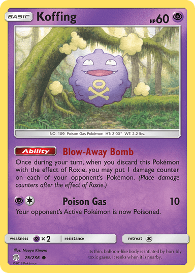 Carta Koffing 76/236 do set Cosmic Eclipse — Pokémon TCG | Bynx