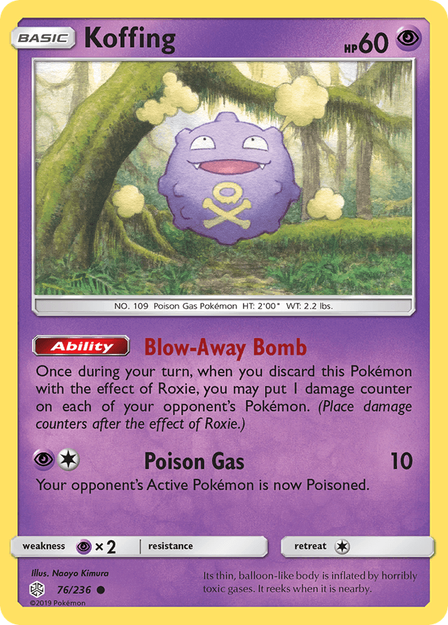 Carta Koffing 76/236 do set Cosmic Eclipse — Pokémon TCG | Bynx