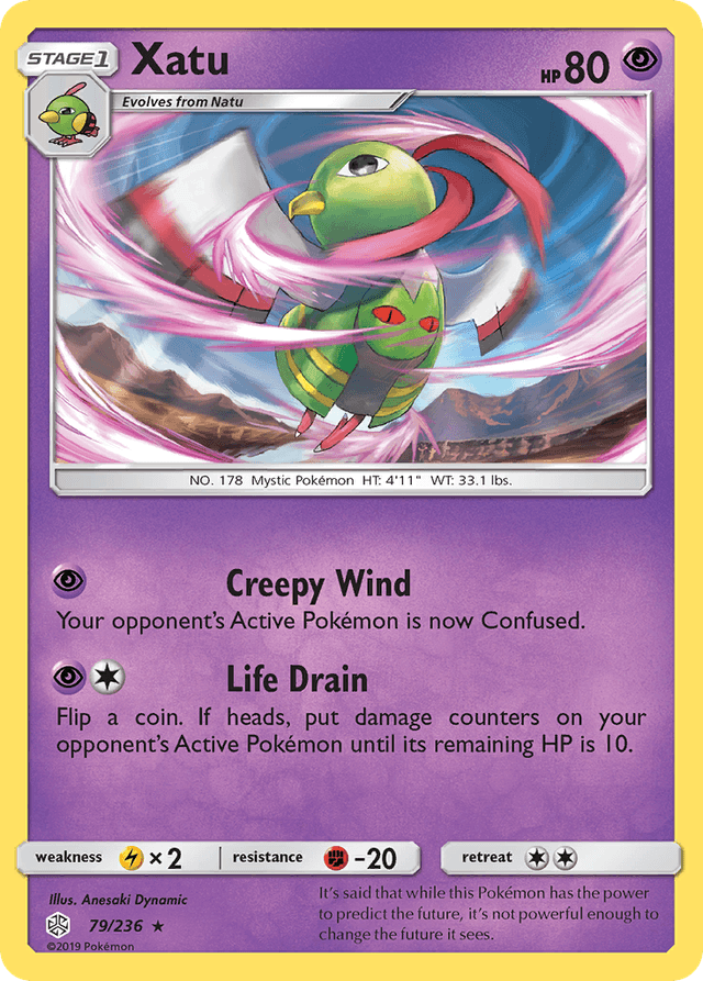 Carta Xatu 79/236 do set Cosmic Eclipse — Pokémon TCG | Bynx