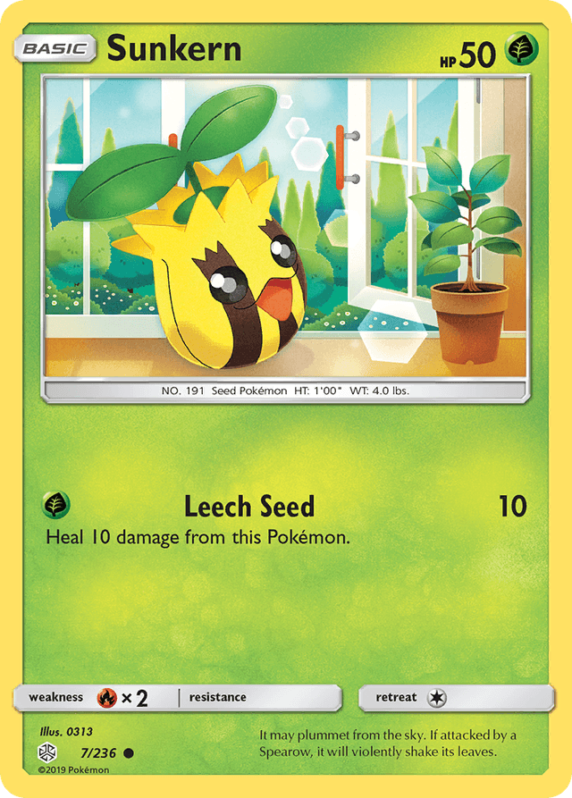 Carta Sunkern 7/236 do set Cosmic Eclipse — Pokémon TCG | Bynx