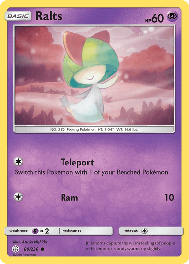 Carta Ralts 80/236 do set Cosmic Eclipse — Pokémon TCG | Bynx