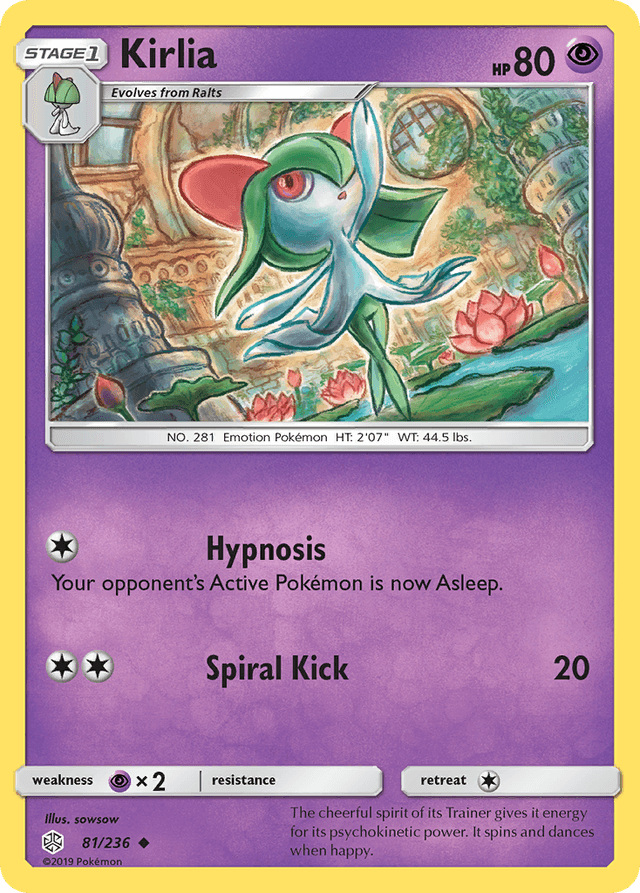 Carta Kirlia 81/236 do set Cosmic Eclipse — Pokémon TCG | Bynx