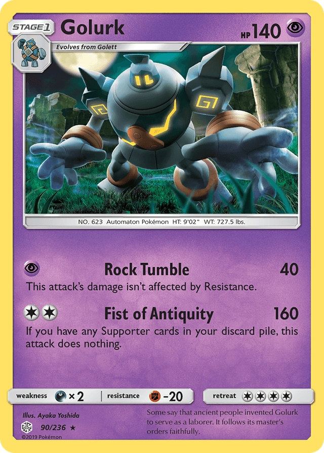 Carta Golurk 90/236 do set Cosmic Eclipse — Pokémon TCG | Bynx