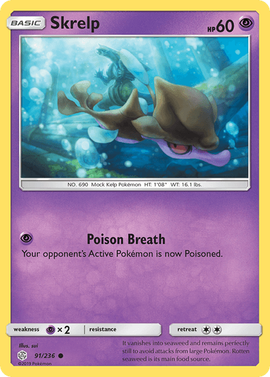 Carta Skrelp 91/236 do set Cosmic Eclipse — Pokémon TCG | Bynx