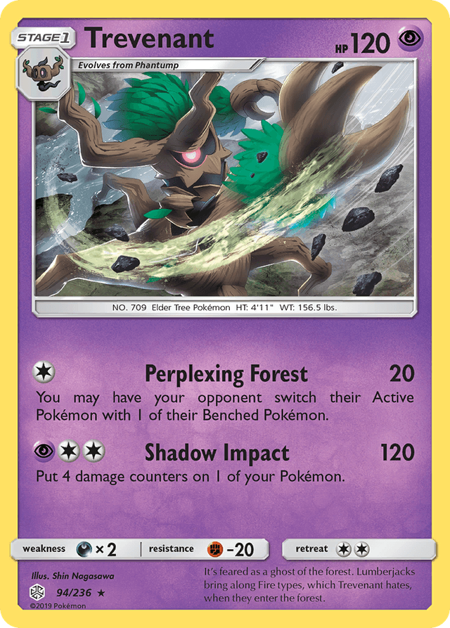 Carta Trevenant 94/236 do set Cosmic Eclipse — Pokémon TCG | Bynx