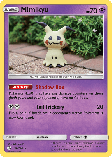 Carta Mimikyu 97/236 do set Cosmic Eclipse — Pokémon TCG | Bynx