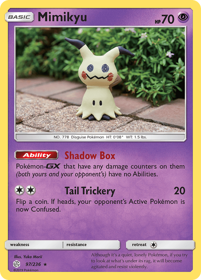 Carta Mimikyu 97/236 do set Cosmic Eclipse — Pokémon TCG | Bynx