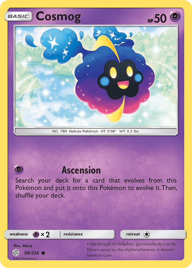 Carta Cosmog 99/236 do set Cosmic Eclipse — Pokémon TCG | Bynx