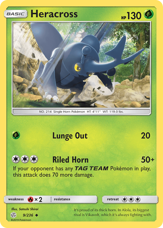 Carta Heracross 9/236 do set Cosmic Eclipse — Pokémon TCG | Bynx