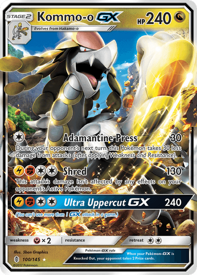 Carta Kommo-o-GX 100/145 do set Guardians Rising — Pokémon TCG | Bynx