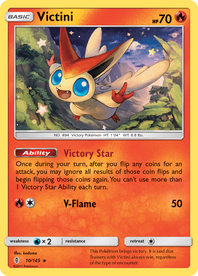 Carta Victini 10/145 do set Guardians Rising — Pokémon TCG | Bynx