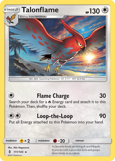 Carta Talonflame 111/145 do set Guardians Rising — Pokémon TCG | Bynx