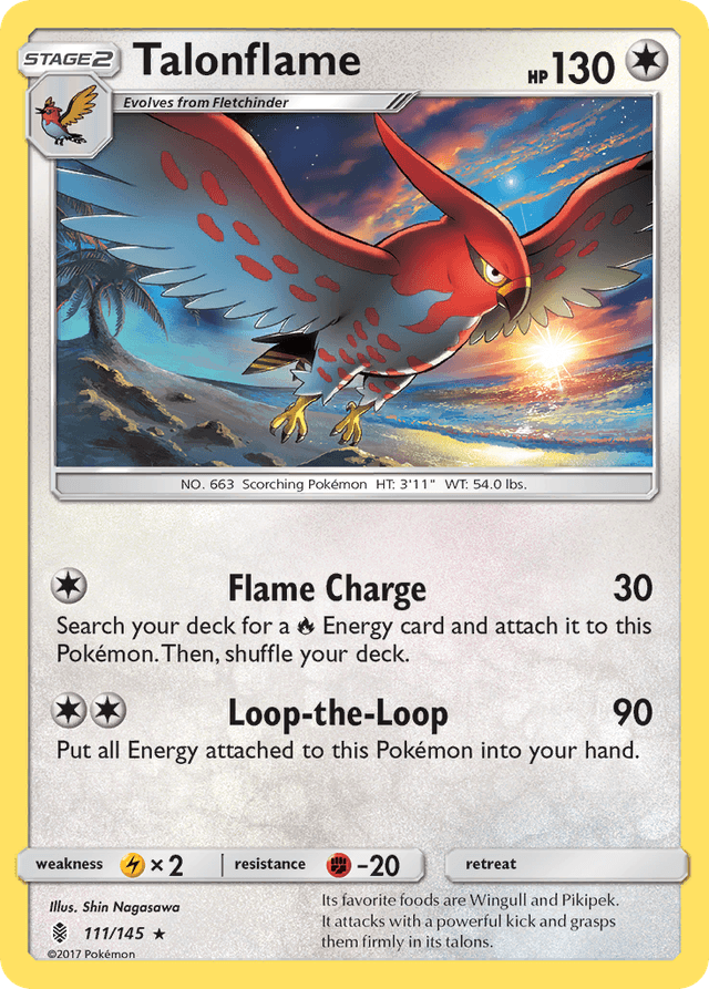 Carta Talonflame 111/145 do set Guardians Rising — Pokémon TCG | Bynx