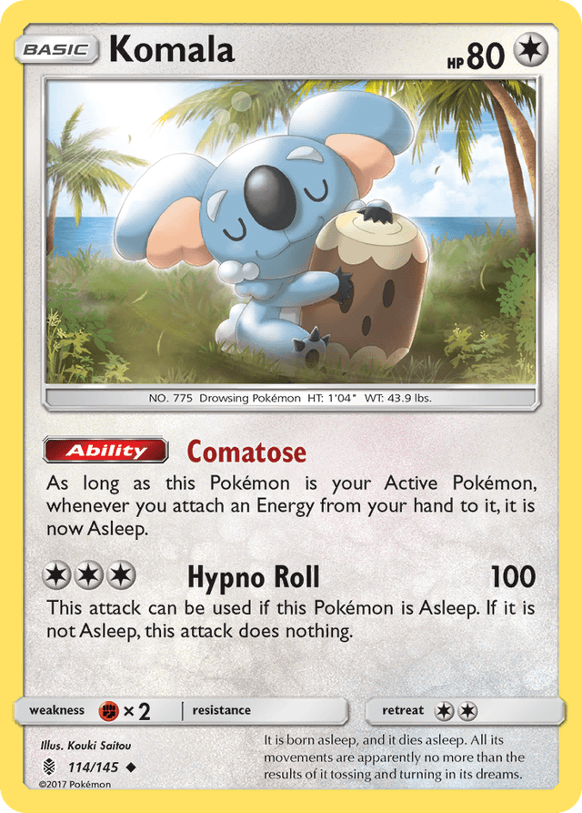 Carta Komala 114/145 do set Guardians Rising — Pokémon TCG | Bynx