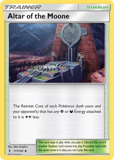 Carta Altar of the Moone 117/145 do set Guardians Rising — Pokémon TCG | Bynx