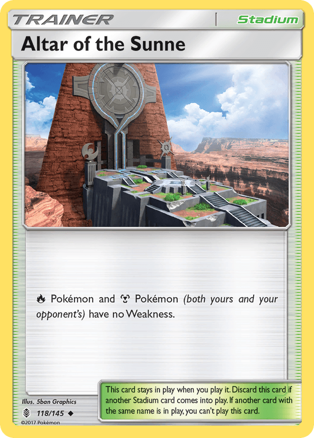 Carta Altar of the Sunne 118/145 do set Guardians Rising — Pokémon TCG | Bynx