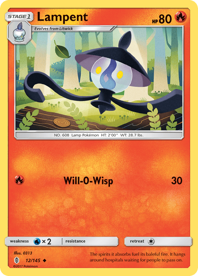 Carta Lampent 12/145 do set Guardians Rising — Pokémon TCG | Bynx