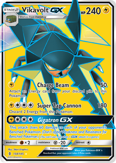 Carta Vikavolt-GX 134/145 do set Guardians Rising — Pokémon TCG | Bynx