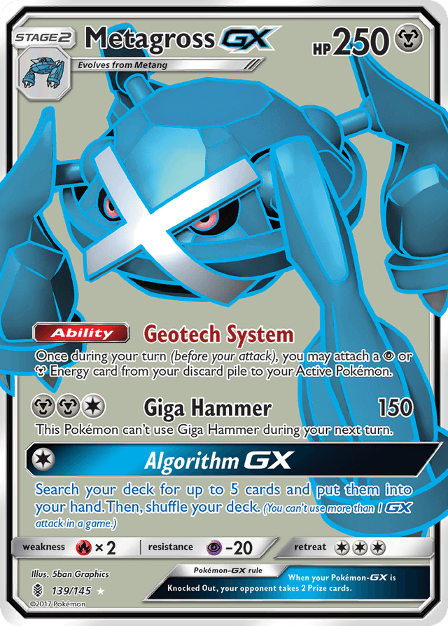 Carta Metagross-GX 139/145 do set Guardians Rising — Pokémon TCG | Bynx