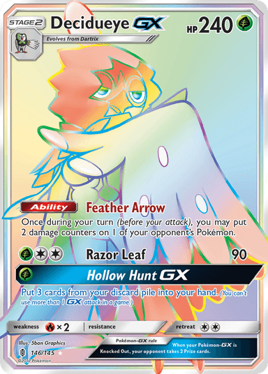 Carta Decidueye-GX 146/145 do set Guardians Rising — Pokémon TCG | Bynx