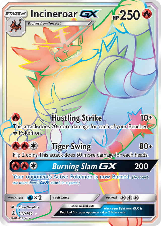 Carta Incineroar-GX 147/145 do set Guardians Rising — Pokémon TCG | Bynx