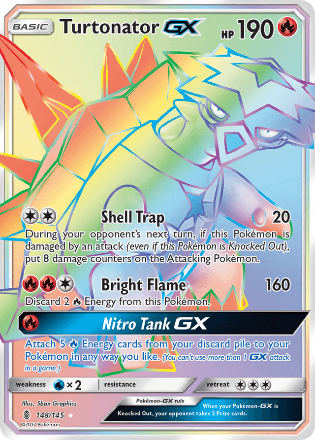 Carta Turtonator-GX 148/145 do set Guardians Rising — Pokémon TCG | Bynx