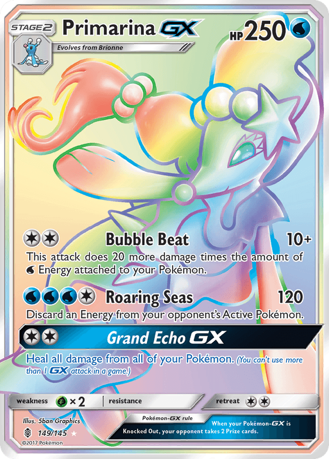 Carta Primarina-GX 149/145 do set Guardians Rising — Pokémon TCG | Bynx