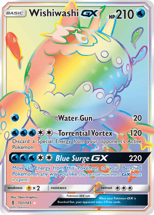Carta Wishiwashi-GX 151/145 do set Guardians Rising — Pokémon TCG | Bynx
