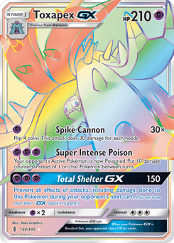 Carta Toxapex-GX 154 do set Guardians Rising — Pokémon TCG | Bynx