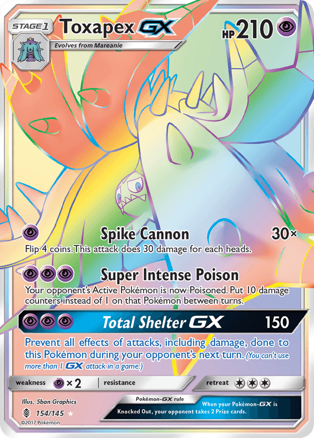 Carta Toxapex-GX 154/145 do set Guardians Rising — Pokémon TCG | Bynx