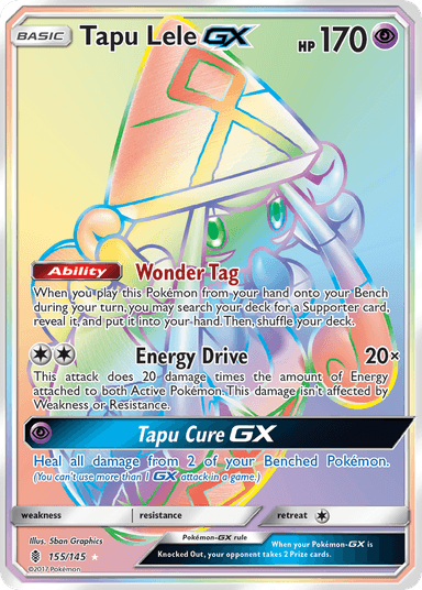 Carta Tapu Lele-GX 155/145 do set Guardians Rising — Pokémon TCG | Bynx