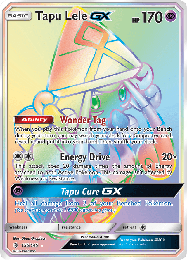 Carta Tapu Lele-GX 155/145 do set Guardians Rising — Pokémon TCG | Bynx
