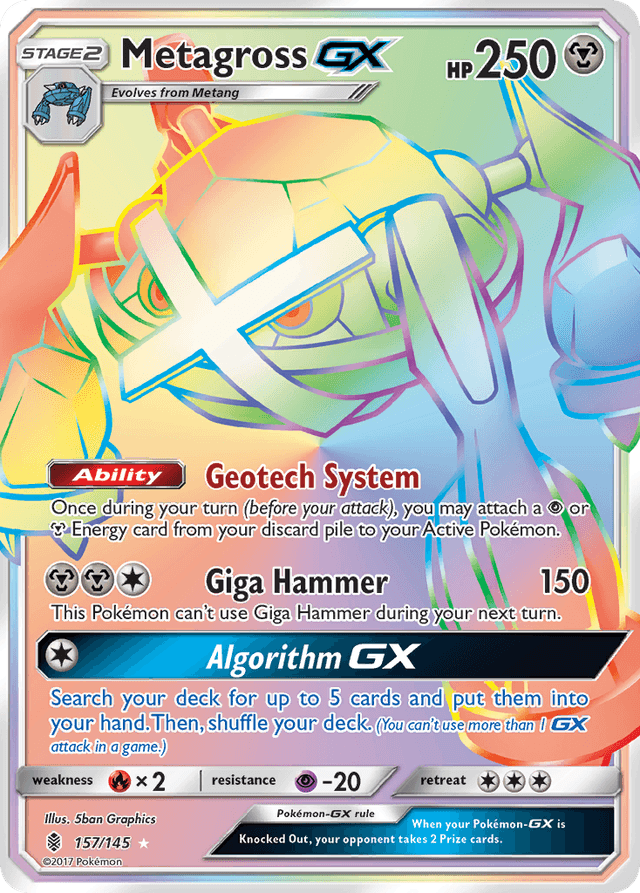 Carta Metagross-GX 157/145 do set Guardians Rising — Pokémon TCG | Bynx
