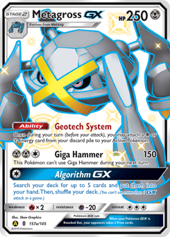 Metagross-GX 157a — Guardians Rising