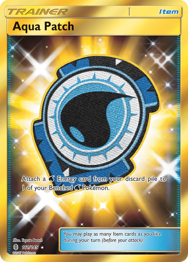 Carta Aqua Patch 161/145 do set Guardians Rising — Pokémon TCG | Bynx