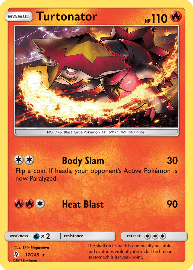 Carta Turtonator 17/145 do set Guardians Rising — Pokémon TCG | Bynx