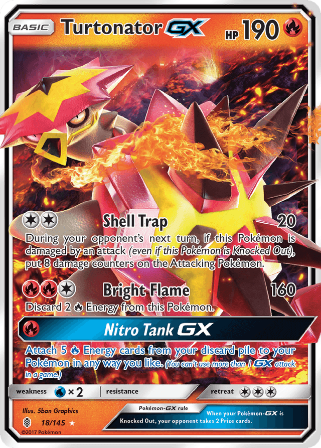 Carta Turtonator-GX 18/145 do set Guardians Rising — Pokémon TCG | Bynx