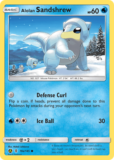 Carta Alolan Sandshrew 19a/145 do set Guardians Rising — Pokémon TCG | Bynx