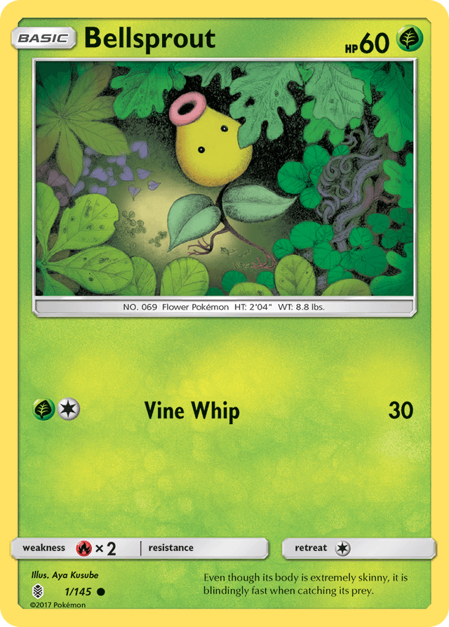 Carta Bellsprout 1/145 do set Guardians Rising — Pokémon TCG | Bynx