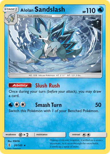 Carta Alolan Sandslash 20/145 do set Guardians Rising — Pokémon TCG | Bynx