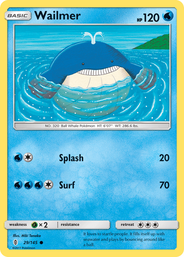 Carta Wailmer 29/145 do set Guardians Rising — Pokémon TCG | Bynx