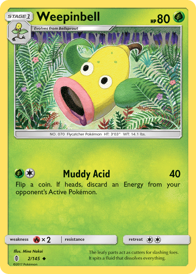 Carta Weepinbell 2/145 do set Guardians Rising — Pokémon TCG | Bynx