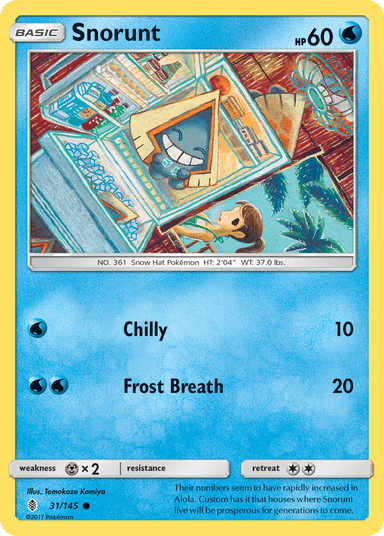 Carta Snorunt 31/145 do set Guardians Rising — Pokémon TCG | Bynx