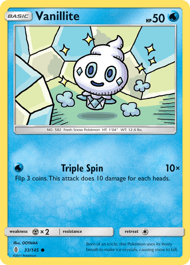 Carta Vanillite 33/145 do set Guardians Rising — Pokémon TCG | Bynx