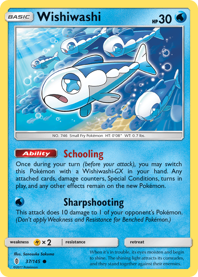 Carta Wishiwashi 37/145 do set Guardians Rising — Pokémon TCG | Bynx